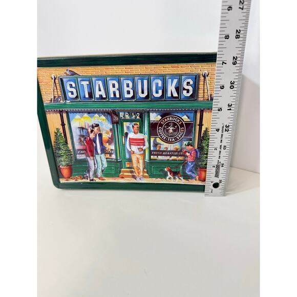 Starbucks Empty Tin 1999 3D Replica Of 1st Store Pike Place Market Seattle 1971 - Picture 2 of 7